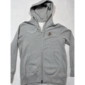 Aime Leon Dore ALD x Drakes Zip Up Hoodie Size Medium Gray Embroidered Crest